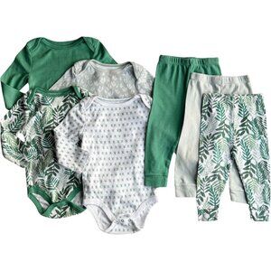 7 Piece Cloud Island Matching Pants Sets Baby Outfits Long Sleeve 12-18M Foliage